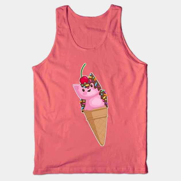 Ice Cream Cat Tank Top by Doodlecats 